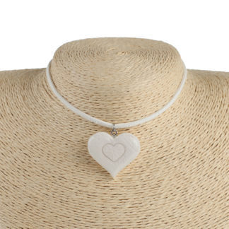 Підвіска серце"Біла вишиванка"