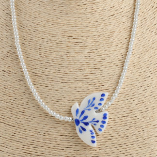 Ластівка з перлинками "Синенька квіточка"