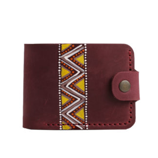 Гаманець розмальований бордовий