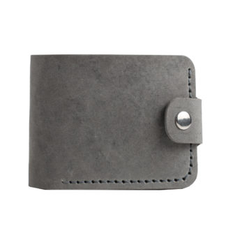 Гаманець гладкий сірий