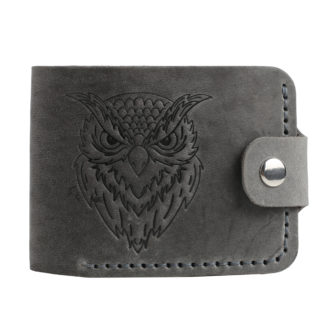Гаманець складений сірий "Сова"