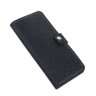 Гаманець лонгер cиній "Квіти"