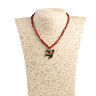 Намисто керамічне "Пташка"