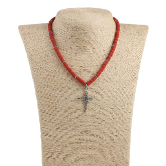 Намисто керамічне "Хрестик 1"