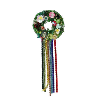 Брошка "Кольоровий віночок"