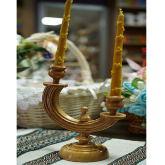 Підсвічник подвійний дерев'яний