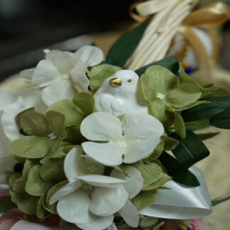 Великодня прикраса на кошик з пташкою