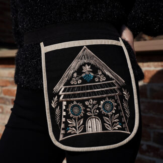 Кишенька чорно-біла “Хатинка”