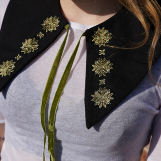 Комірець чорно-салатовий