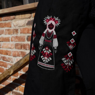 Вишитий пояс, припинда чорно-червона Мотанка